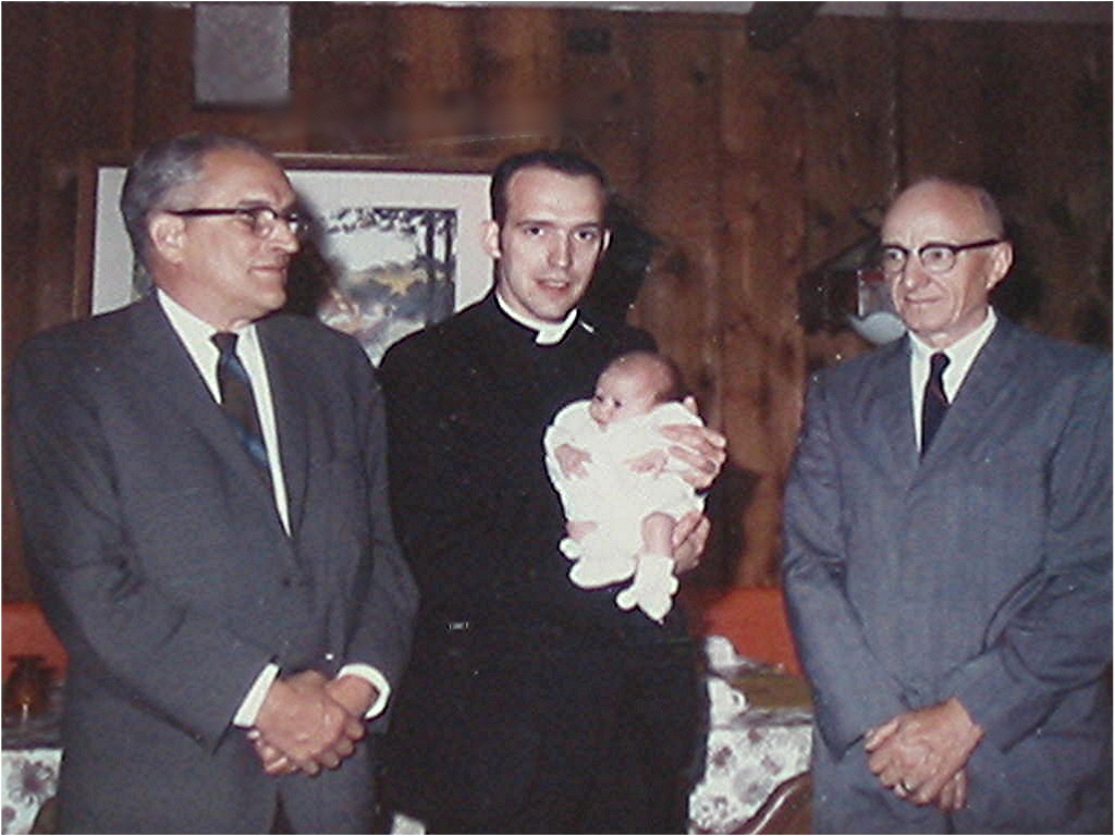 Mara's baptism with her dad and grandfather's